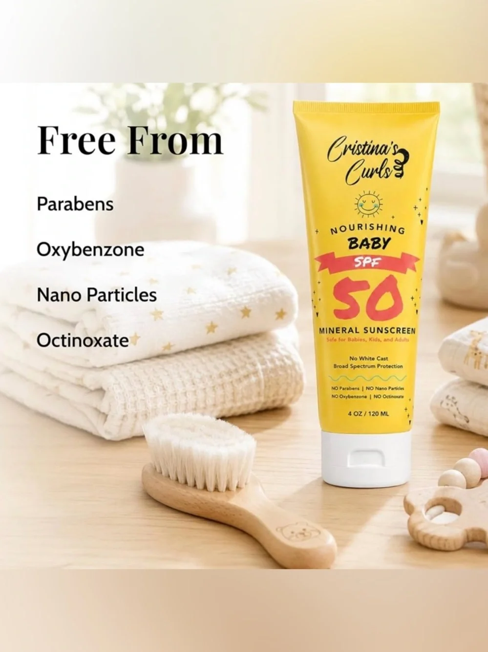 Cristina’s Curls Shampoo Body Wash Scalp Oil Mineral Sunscreen Baby Care Bundle
